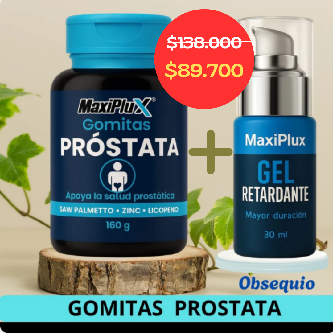 Combo VitalMen: Gomitas para la Próstata + Gel Retardante
